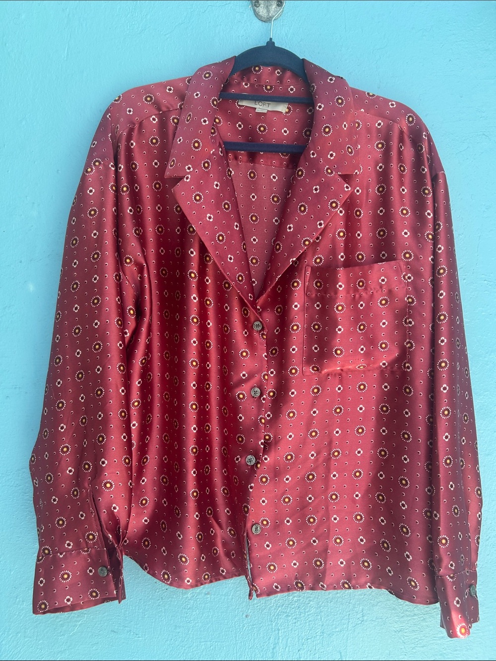Ann Taylor Lift Satin Blouse